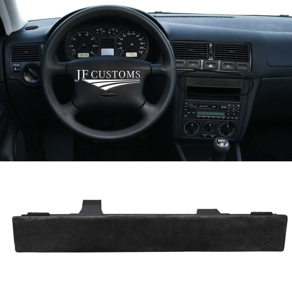 BLACK SUEDE CUP HOLDER BLANK TRIM COVER + FRAME FITS VW GOLF MK4 98-05