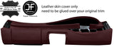 BURGUNDY LEATHER OVAL DASH DASHBOARD COVER FOR PORSCHE 944 968 86-95 STYLE 2