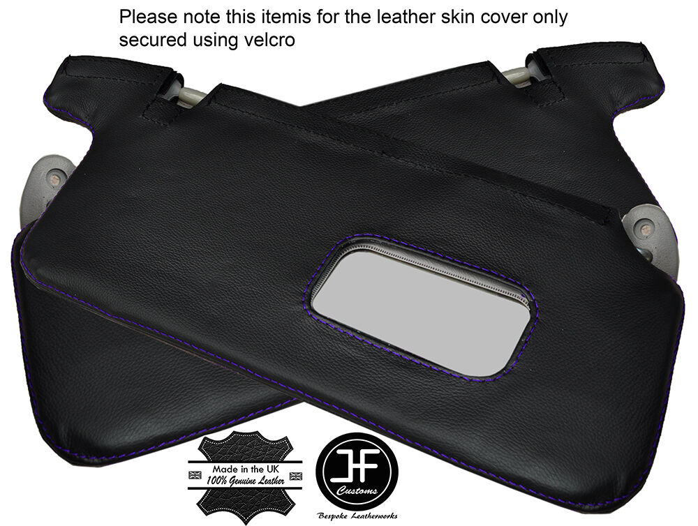 PURPLE STICH 2X SUN VISORS LEATHER COVERS FITS HONDA CIVIC EK3 EK4 EK9 EJ9 96-00