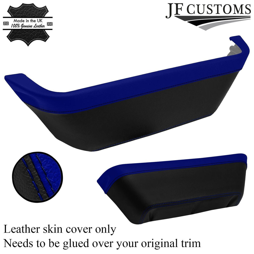 ROYAL BLUE & BLACK DOOR POCKET TRIM LEATHER COVER FITS FORD TRANSIT MK7 06-14