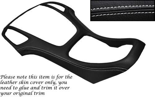 WHITE STITCH CENTRE DASH SKIN COVER FITS VAUXHALL OPEL HOLDEN ASTRA J MK6 09-14