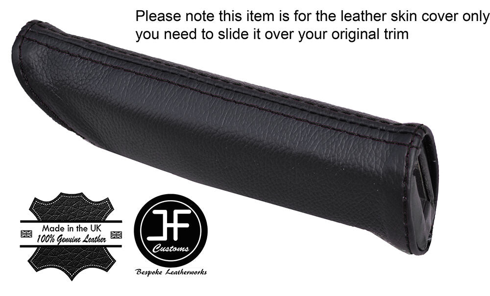 BLACK STITCH E BRAKE HANDLE LEATHER COVER FITS CAMARO FIREBIRD 1985-1992