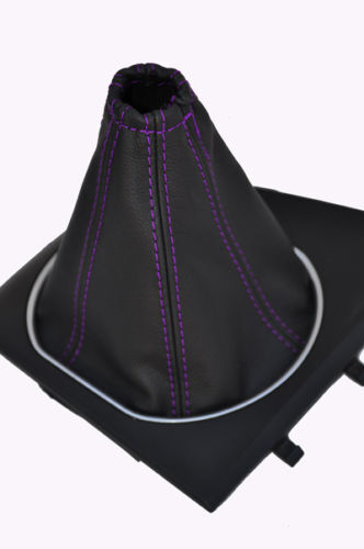 FITS FORD MONDEO Mk3 03-06 GAITER BEST LEATHER PURPLE STITCH CUSTOM NEW