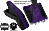 BLACK & PURPLE TOP GRAIN LEATHER GAITER SET FOR VAUXHALL OPEL ASTRA MK5 H 04-09