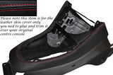 RED STITCH GEAR SURROUND LEATHER SKIN COVER FITS MITSUBISHI FTO 1994-2001