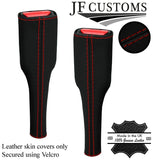 D RED STITCH NAPPA LEATHER 2X SEAT BELT LONG COVER FOR MINI R55 R56 R57 07-14