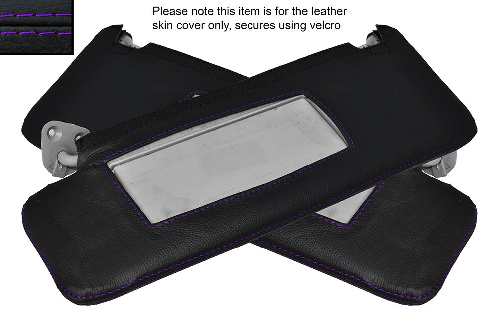 RED STITCHING 2X SUN VISORS SKIN COVERS FITS LEXUS RX300 RX 300 1997-2003