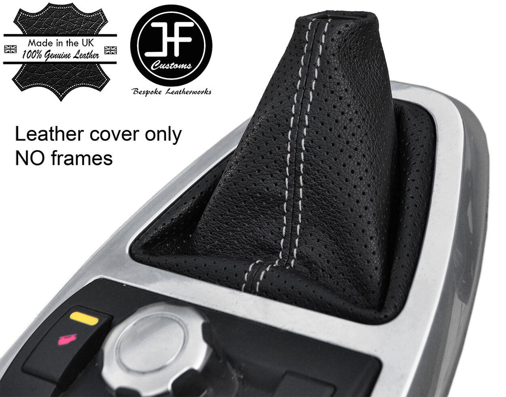 GREY STITCH PERFORATED LEATHER GEAR GAITER FOR LAND ROVER FREELANDER 2 06-14