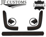 BROWN STITCH 3X FRONT DASH TRIMS LEATHER COVERS FITS JAGUAR SERIES 1 2 XJ6 XJ12