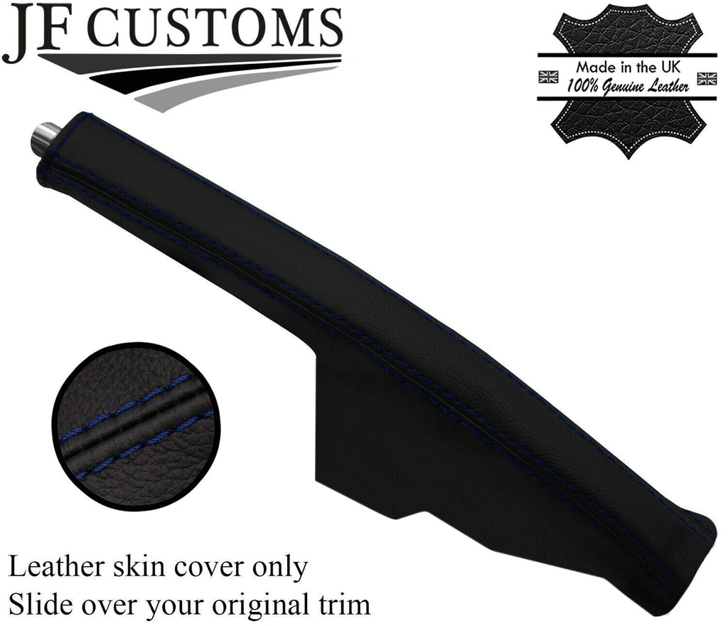 D BLUE STITCH TOP-GRAIN LEATHER FULL HANDBRAKE COVER FOR AUDI A4 S4 B5 1995-2001