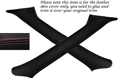 RED STITCH FITS SUBARU IMPREZA WRX STI 98-04 2X WINDSCREEN PILLAR LTHR COVERS