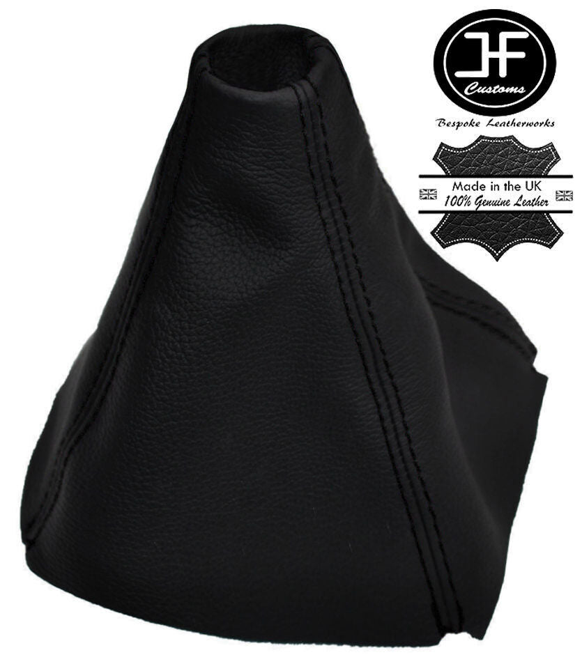 BLACK STITCHING REAL LEATHER MANUAL GEAR GAITER FITS VOLVO XC90 XC 90 2002-2014