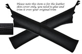 BLACK STITCH 2X A POST PILLARS LEATHER COVERS FITS SUBARU IMPREZA WRX STI 08-13