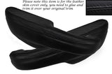 BLACK STITCH 2X FRONT DOOR HANDLE ARMREST SKIN COVERS FITS FORD SIERRA SAPPHIRE
