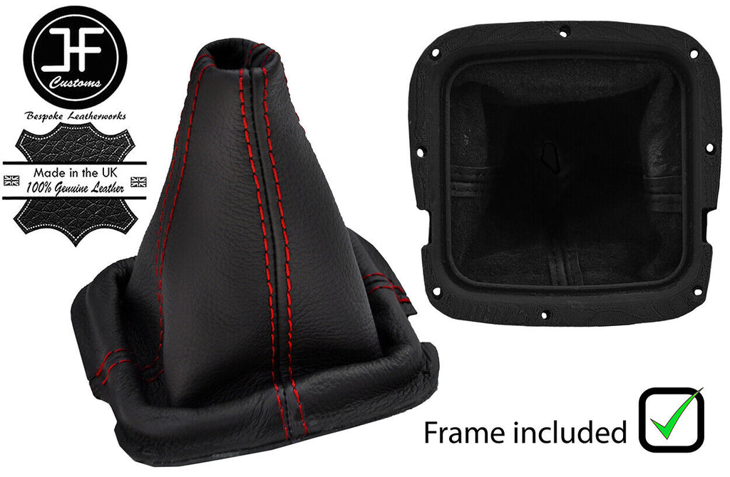 RED STITCH LEATHER MANUAL GEAR GAITER+PLASTIC FRAME FOR TOYOTA CAMRY 91-96