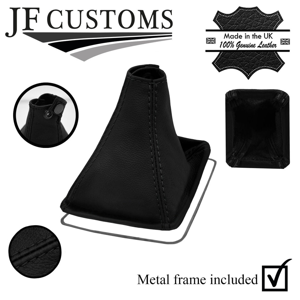 BLACK STITCHING GEAR GAITER + METAL FRAME FITS LEXUS IS200 IS220 IS250 06-13