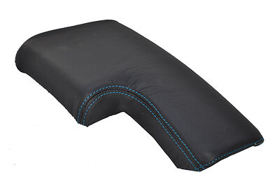 FITS ALFA ROMEO BRERA LEATHER ARMREST COVER blue stitch CUSTOM NEW MADE IN UK