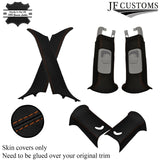 TAN STITCH ITALIAN LEATHER PILLAR KIT COVERS FOR BMW MINI R50 R53 01-06