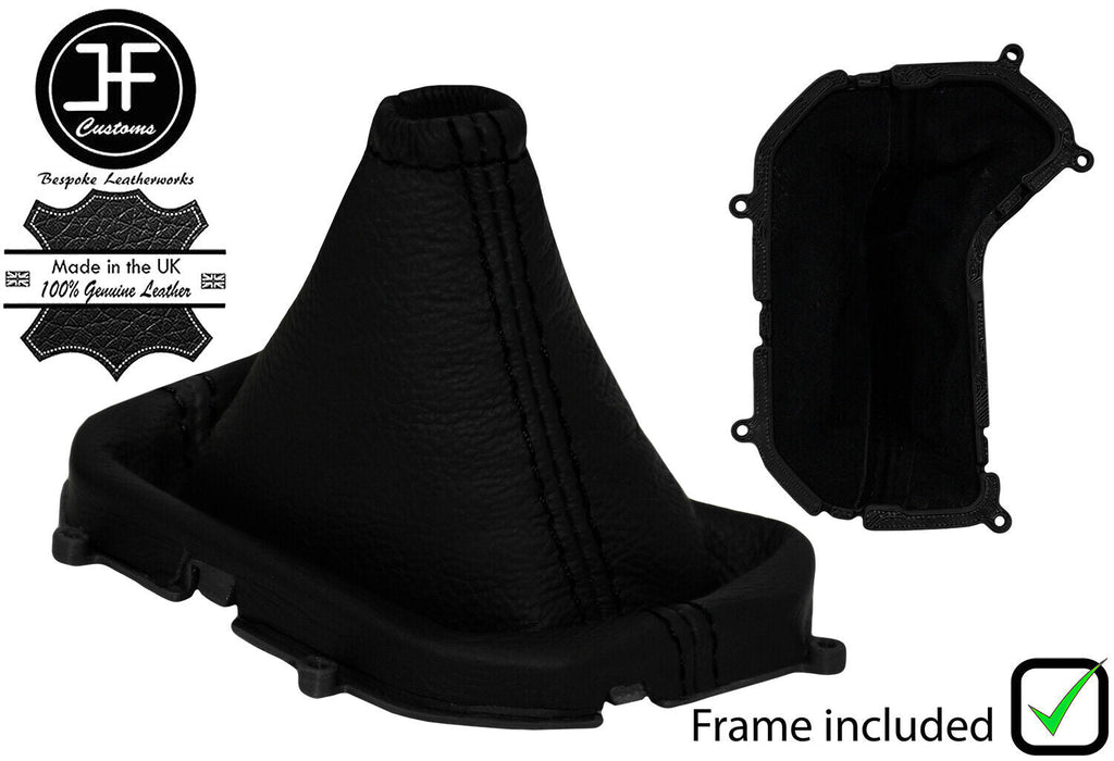 BLACK STITCH LEATHER AUTOMATIC GEAR + PLASTIC FRAME FOR JEEP RENEGADE 14-20