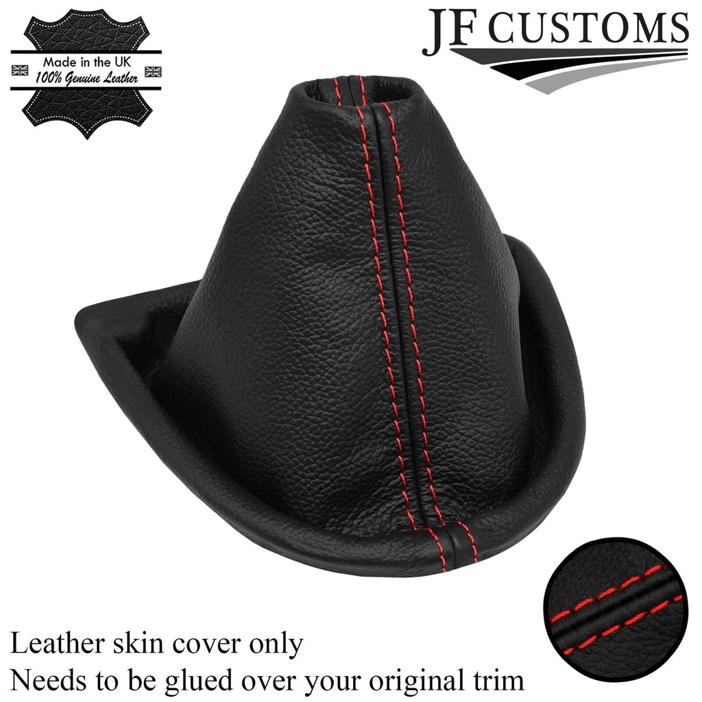 FITS HYUNDAI I10 2013-2021 RED STITCH ITALIAN LEATHER GEAR GAITER COVER