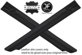 BLACK STITCH 2X A PILLAR LEATHER COVERS FITS DISCOVERY 1 TDI V8 200 1989-1998