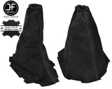 BLACK REAL SUEDE GEAR & HANDBRAKE GAITER FITS FORD FOCUS II MK2 2008-20011
