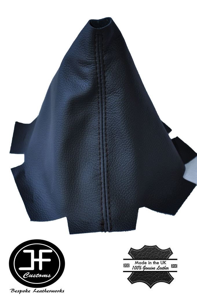 BLACK STITCH MANUAL LEATHER GEAR GAITER FITS MAZDA 6 MAZDA6 SPORT 02-07
