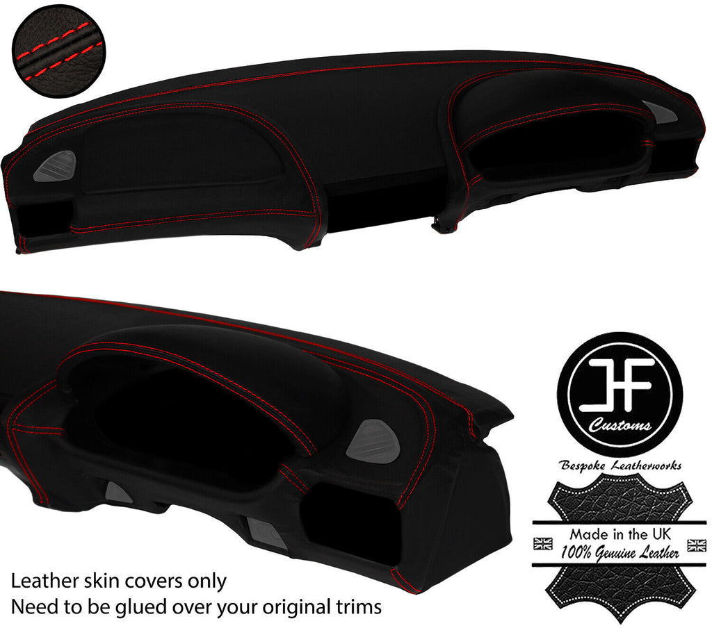 RED STITCH DASHBOARD KIT REAL LEATHER COVERS FOR BMW Z3 1995-2003 CUSTOM NEW