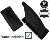 BLACK STITCH LEATHER HANDBRAKE WITH PLASTIC FRAME FITS FORD CAPRI MK3 1978-1987