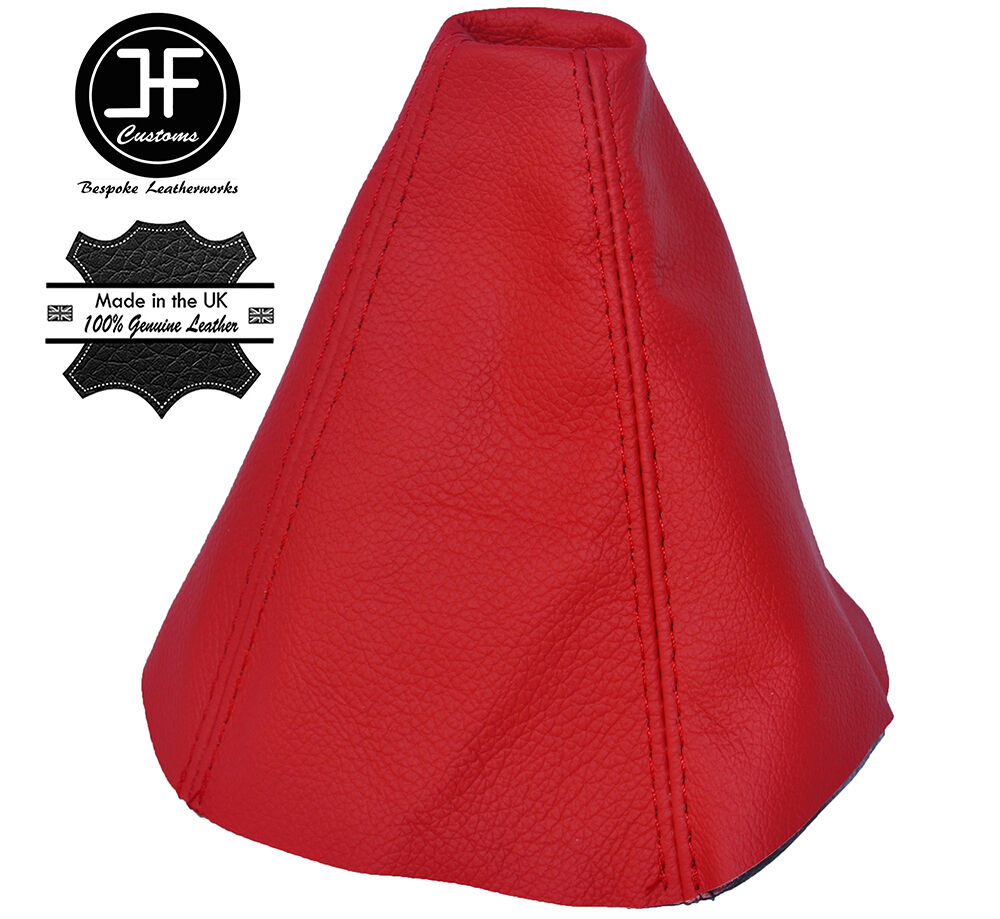 RED LEATHER MANUAL GEAR GAITER SHIFT BOOT FITS SEAT IBIZA CORDOBA 1999-2002