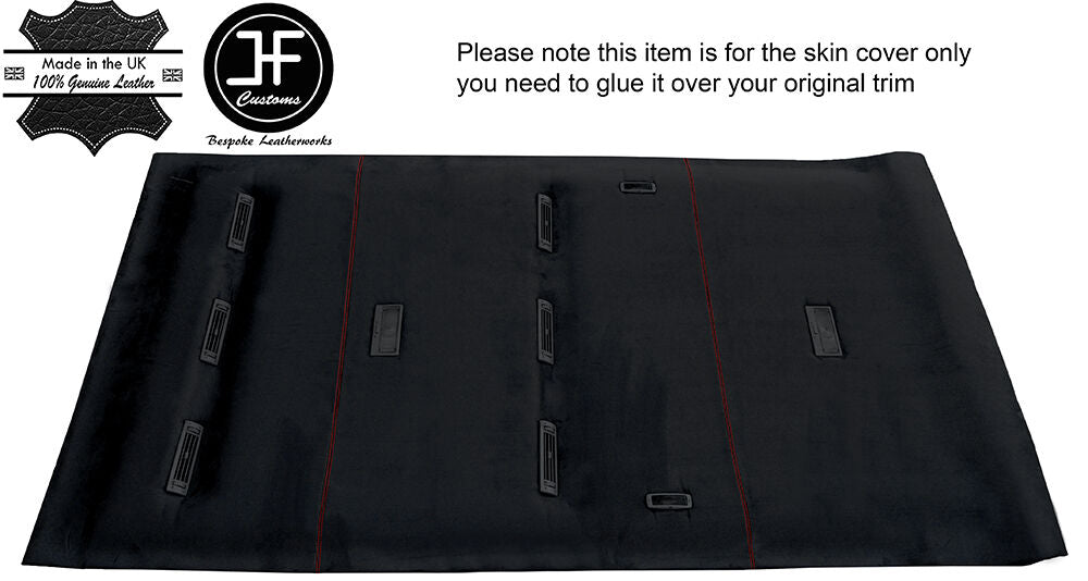 RED STITCH REAR ROOF LINER HEADLINING LUXE SUEDE COVER FITS VW T4 TRANSPORTER