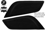 BLACK STITCH 2X CENTRE CONSOLE KNEE PADS SUEDE COVERS FITS FORD MUSTANG 15-17
