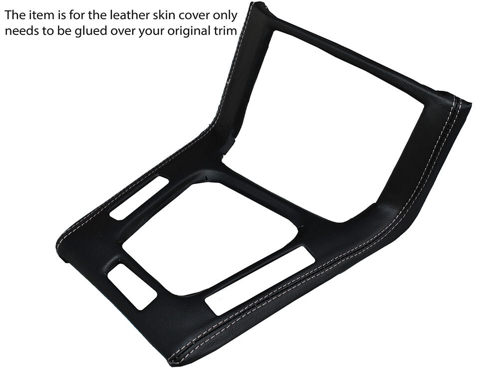 WHITE STITCH GEAR SURROUND LEATHER SKIN COVER FITS BMW 3 SERIES E36 1991-1998