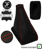 RED STITCH LEATHER MANUAL GEAR GAITER+PLASTIC FRAME FITS SUZUKI IGNIS 03-06