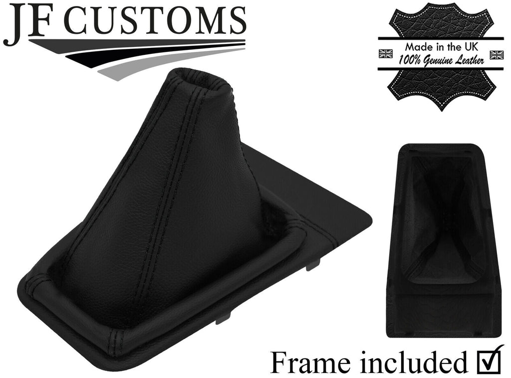 BLACK STITCH LEATHER GEAR GAITER+BASE FRAME FOR VW GOLF MK2 MKII GTI G60 RALLYE