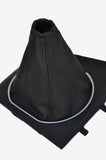 FITS FORD MONDEO Mk3 01-03 GAITER BEST LEATHER BLACK STITCH CUSTOM NEW