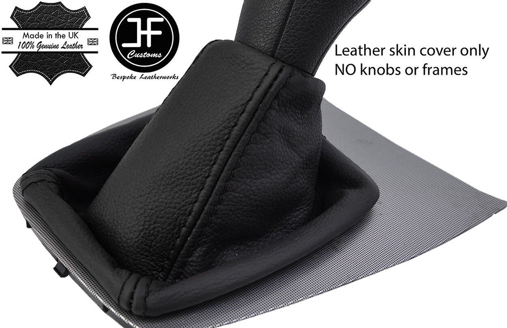 BLACK & BLACK TOP GRAIN REAL LEATHER GEAR GAITER FITS FORD FOCUS C MAX 03-07