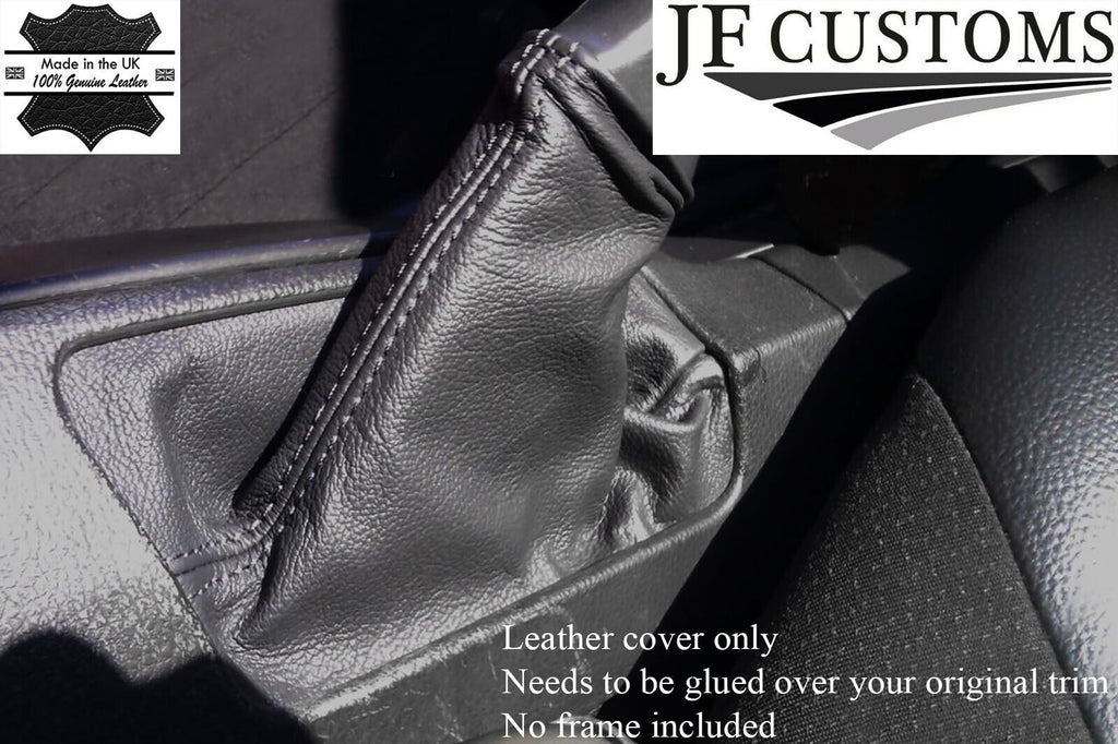 FITS VOLVO V70 2000-2004 DARK GREY HANDBRAKE GAITER REAL LEATHER COVER