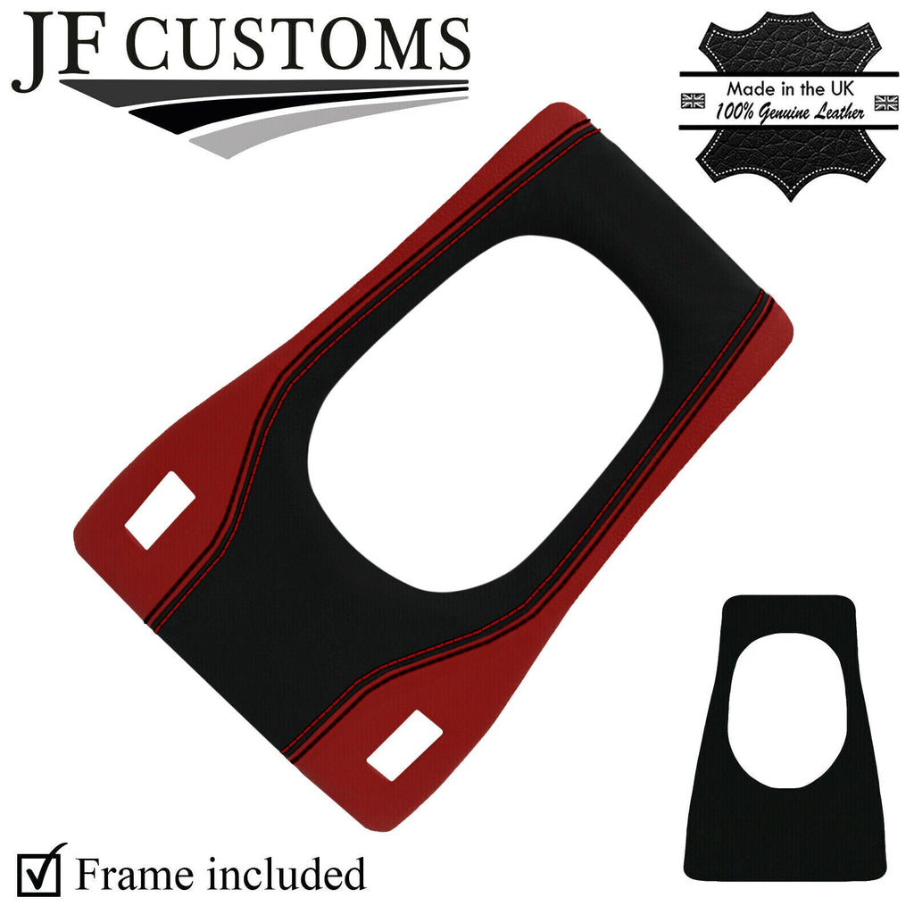 D RED & BLACK ITALIAN LEATHER GEAR SURROUND TRIM + FRAME FOR PORSCHE 944 82-91