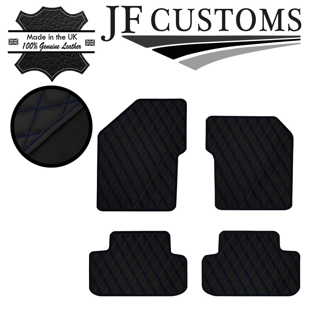 D BLUE DIAMOND STITCH VINYL 4X TAILORED FLOOR MAT CARPETS FOR ALFA 147 01-10