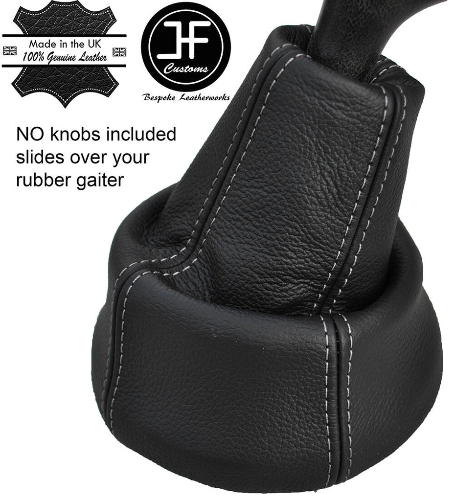 GREY STITCHING LEATHER GEAR GAITER OVER RUBBER FITS VAUXHALL OPEL MANTA GTE