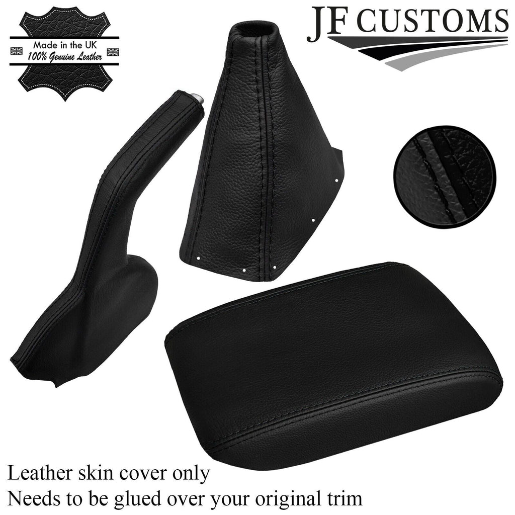 FOR HOLDEN VY VZ COMMODORE SS 02-06 BLACK & BLACK LEATHER SET & ARMREST COVER