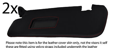 red stitch FITS BMW MINI CONVERTIBLE 04-09 2X SUN VISORS LEATHER COVERS
