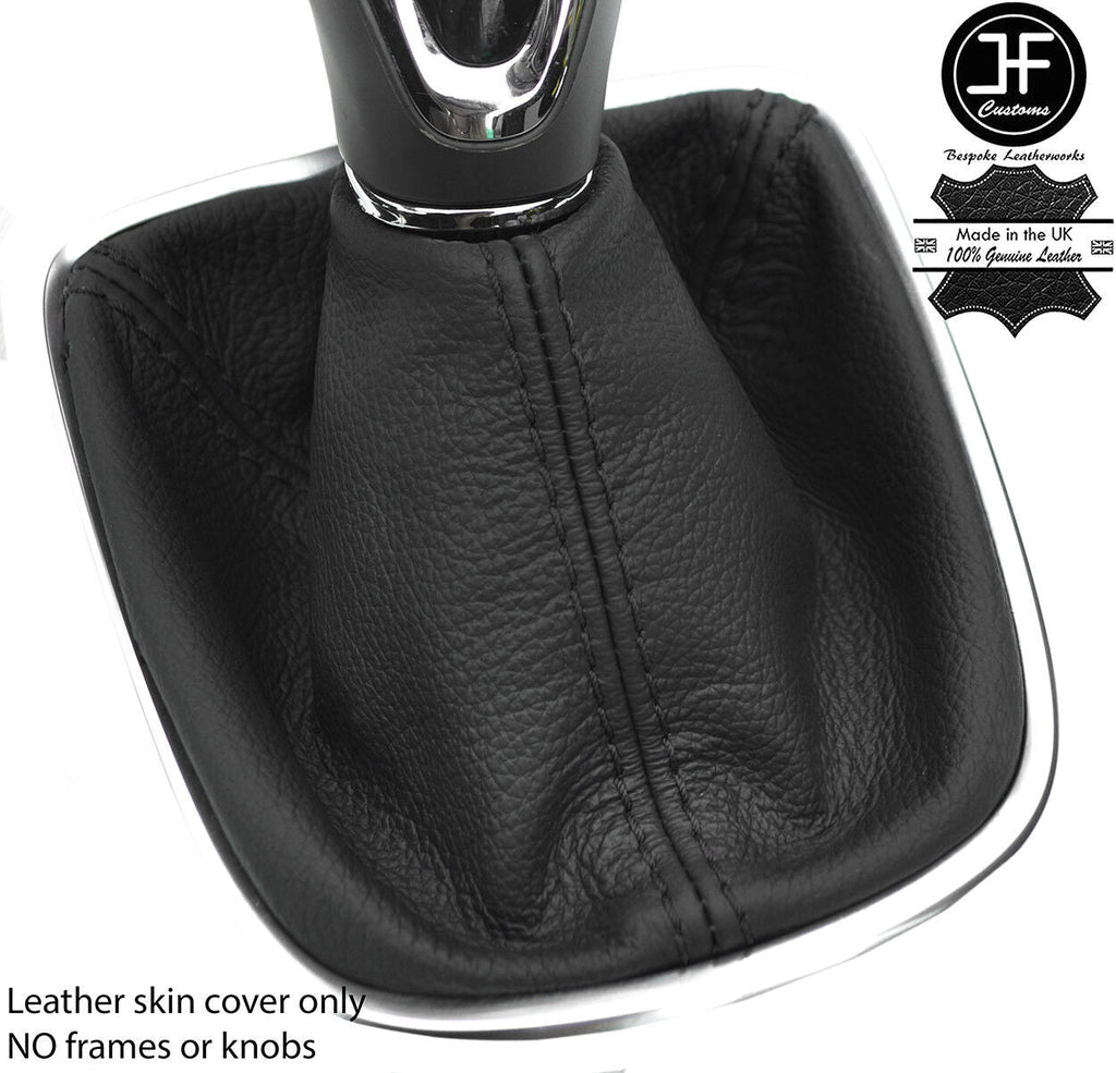 BLACK STITCH TOP GRAIN LEATHER GEAR GAITER FOR VAUXHALL OPEL ASTRA K MK7 16-18