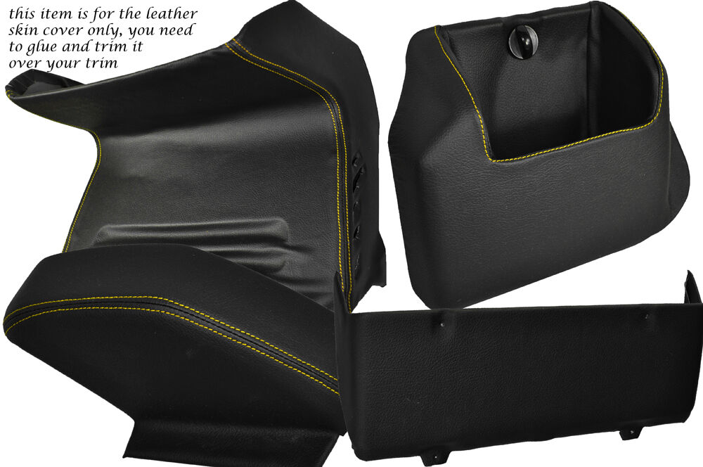 YELLOW STITCH FOUR PIECE LOWER DASH KIT COVERS FITS VW T4 TRANSPORTER CARAVELLE