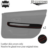 RED STITCH 2X FRONT DOOR ARMREST COVERS FOR SUBARU IMPREZA WRX STI 03-07
