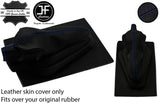 BLUE STITCH LEATHER HANDBRAKE GAITER OVER RUBBER FOR VW T3 TYPE 3 1500 1600 TL