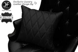 BLACK LEATHER 1X EXCLUSIVE LUXURY CUSHION DIAMOND STITCH PADDED 18"x18"