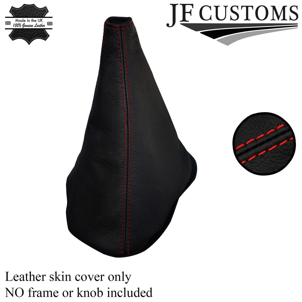 RED STITCH FITS MINI COOPER CLASSIC REAL LEATHER GEAR GAITER COVER CUSTOM NEW