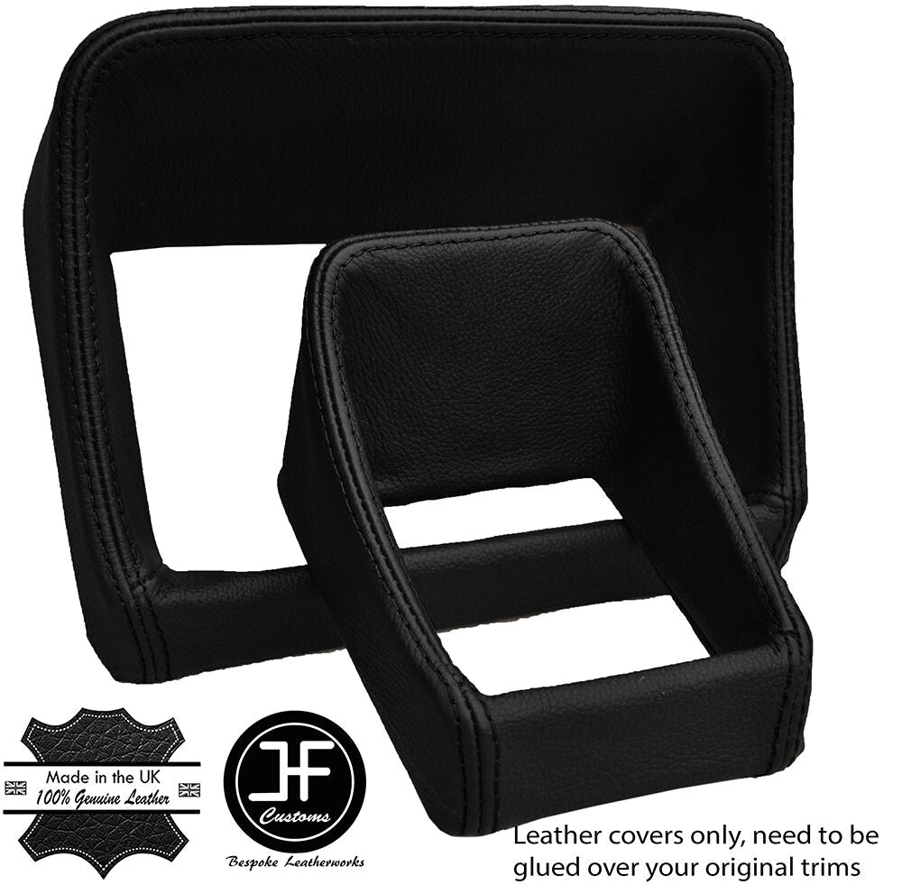 BLACK STITCH INSTRUMENT SURROUND HOOD LEATHER COVERS FITS ALFA ALFETTA GT GTV